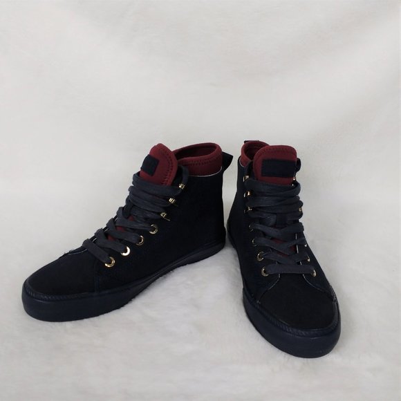 Tommy Hilfiger Size 6 Navy Blue Suede Boots - Picture 3 of 9